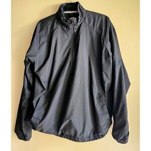 SUNICE Jacket Mens L lined Windbreaker Golf Performance Vented Black Vtg